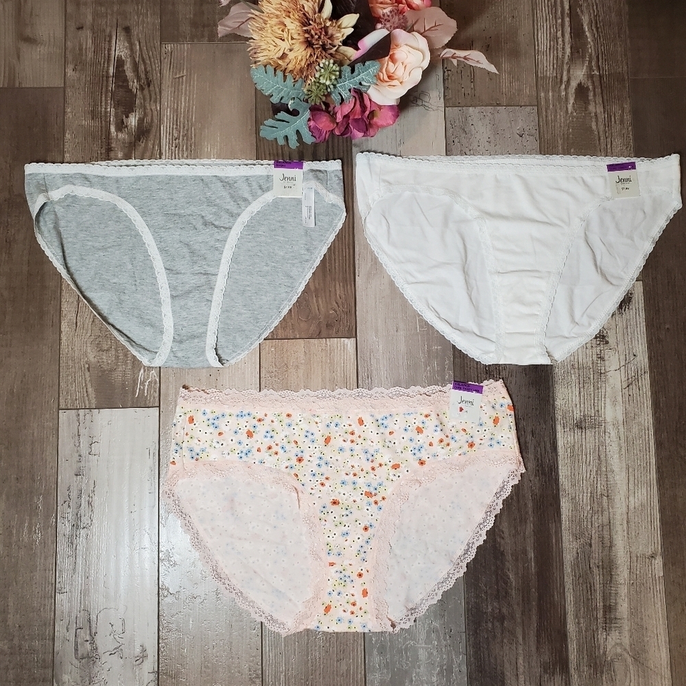 NWT Jenni Intimates 3pc Underwear Panty Bundle Women's Plus Size XXL